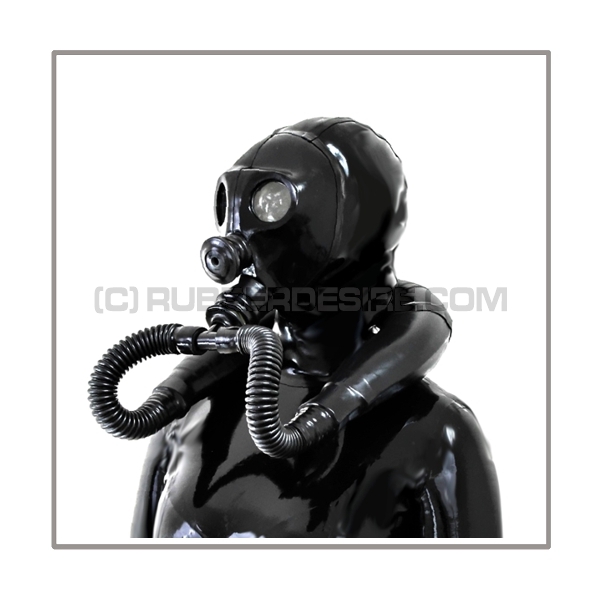 Deluxe NEORGA gasmask-zipperhood-system SMELLBAG-N with neckrespirator-rubbersmell-bag-set